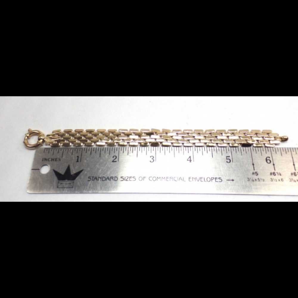 ✨14K Yellow Gold Panther Link Bracelet✨ - Picture 6 of 7